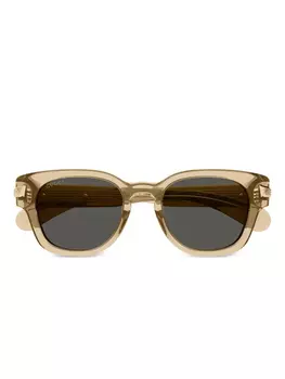 Солнцезащитные очки в квадратной оправе "Бежевый" Gucci Eyewear, нейтральный
