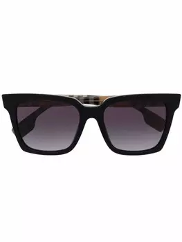 Солнцезащитные очки в квадратной оправе Burberry Eyewear, черный