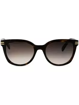 Солнцезащитные очки в квадратной оправе Bvlgari, коричневый