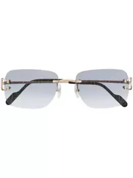 Солнцезащитные очки в квадратной оправе Cartier Eyewear, золотой