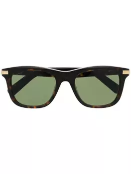 Солнцезащитные очки в квадратной оправе Cartier Eyewear, коричневый