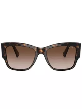 Солнцезащитные очки в квадратной оправе черепаховой расцветки Vogue Eyewear, коричневый