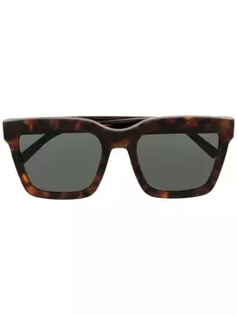 Солнцезащитные очки в квадратной оправе черепаховой расцветки Retrosuperfuture, коричневый