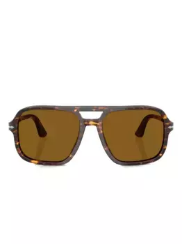 Солнцезащитные очки в квадратной оправе черепаховой расцветки Persol, коричневый