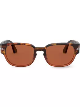 Солнцезащитные очки в квадратной оправе черепаховой расцветки Persol, зеленый