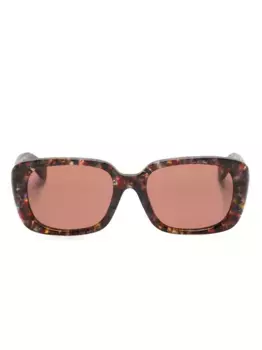 Солнцезащитные очки в квадратной оправе Chlo Eyewear, коричневый