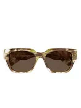 Солнцезащитные очки в квадратной оправе Chlo Eyewear, коричневый