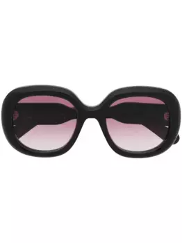 Солнцезащитные очки в квадратной оправе Chlo Eyewear, черный