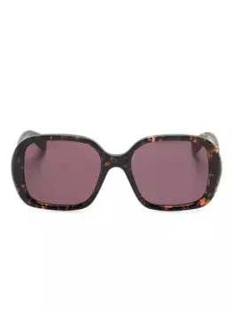 Солнцезащитные очки в квадратной оправе Chlo Eyewear, черный