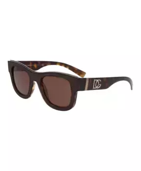 Солнцезащитные очки в квадратной оправе dg 6140 Dolce & Gabbana, коричневый