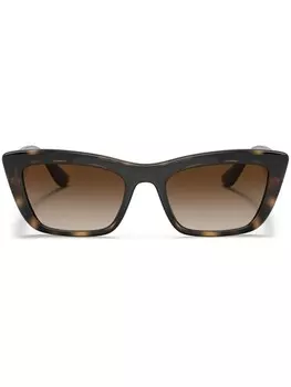 Солнцезащитные очки в квадратной оправе Dolce & Gabbana Eyewear, коричневый