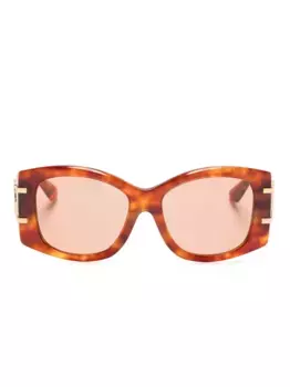 Солнцезащитные очки в квадратной оправе Dolce & Gabbana Eyewear, коричневый