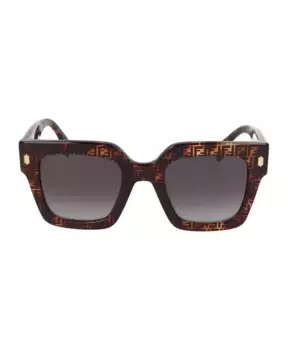 Солнцезащитные очки в квадратной оправе Fendi, коричневый