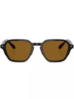 Солнцезащитные очки в квадратной оправе Giorgio Armani, черный