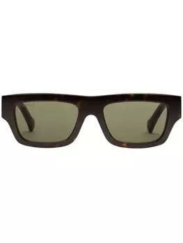 Солнцезащитные очки в квадратной оправе Gucci Eyewear, коричневый