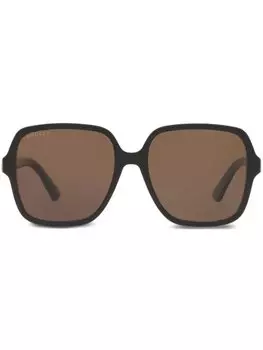 Солнцезащитные очки в квадратной оправе Gucci Eyewear, черный
