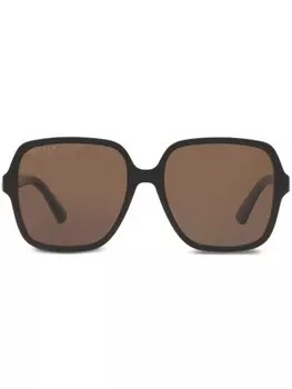 Солнцезащитные очки в квадратной оправе Gucci Eyewear, черный