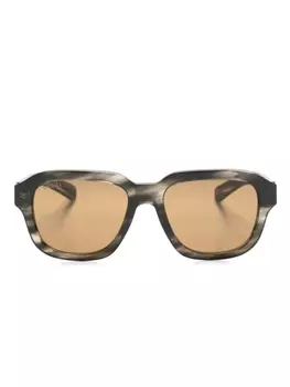 Солнцезащитные очки в квадратной оправе Gucci Eyewear, коричневый