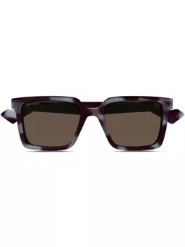 Солнцезащитные очки в квадратной оправе Gucci Eyewear, серый