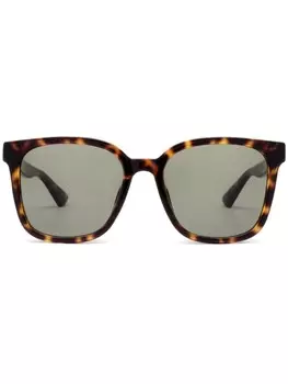 Солнцезащитные очки в квадратной оправе Gucci Eyewear, коричневый