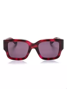 Солнцезащитные очки в квадратной оправе Gucci Eyewear, коричневый