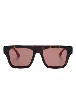 Солнцезащитные очки в квадратной оправе Gucci Eyewear, коричневый