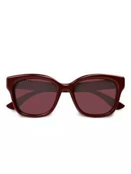 Солнцезащитные очки в квадратной оправе Gucci Eyewear, красный