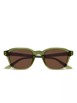 Солнцезащитные очки в квадратной оправе Gucci Eyewear, зеленый
