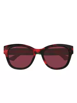Солнцезащитные очки в квадратной оправе Gucci Eyewear, коричневый