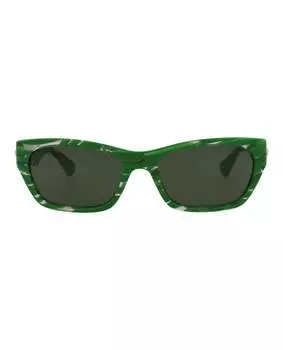 Солнцезащитные очки в квадратной оправе из ацетата Bottega Veneta, цвет green green green