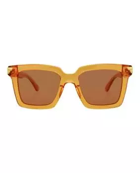 Солнцезащитные очки в квадратной оправе из ацетата Bottega Veneta, цвет orange orange orange
