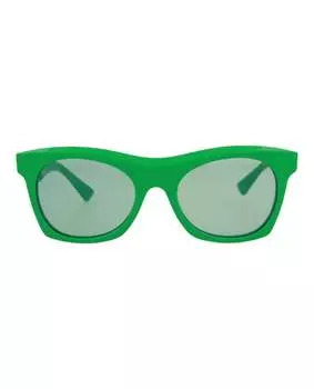 Солнцезащитные очки в квадратной оправе из ацетата Bottega Veneta, цвет green green green