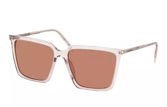 Солнцезащитные очки в квадратной оправе из ацетата SAINT LAURENT, коричневый