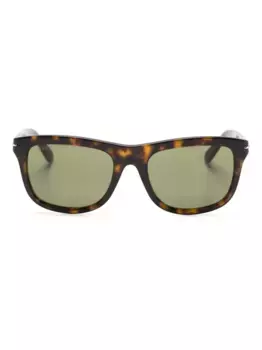 Солнцезащитные очки в квадратной оправе из черепахового панциря Gucci Eyewear, коричневый