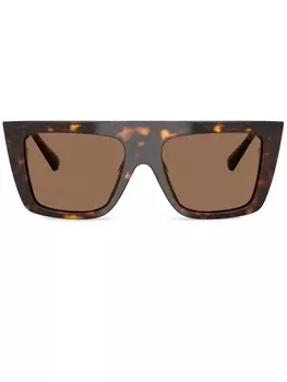 Солнцезащитные очки в квадратной оправе Jimmy Choo Eyewear, коричневый