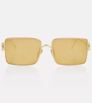 Солнцезащитные очки в квадратной оправе Loewe, золотой