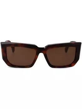 Солнцезащитные очки в квадратной оправе Max Mara Eyewear, коричневый