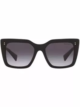 Солнцезащитные очки в квадратной оправе Miu Miu Eyewear, черный
