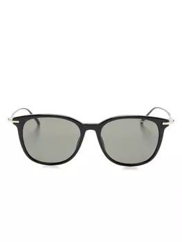 Солнцезащитные очки в квадратной оправе Montblanc, черный