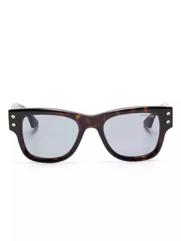 Солнцезащитные очки в квадратной оправе Montblanc, коричневый