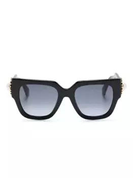 Солнцезащитные очки в квадратной оправе Moschino Eyewear, черный