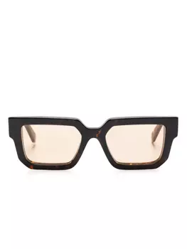 Солнцезащитные очки в квадратной оправе Off-White Eyewear, коричневый