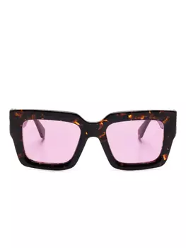 Солнцезащитные очки в квадратной оправе Off-White Eyewear, коричневый