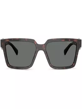 Солнцезащитные очки в квадратной оправе Prada Eyewear, коричневый