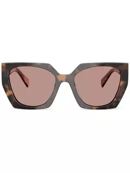 Солнцезащитные очки в квадратной оправе Prada Eyewear, коричневый