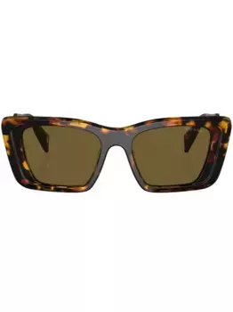 Солнцезащитные очки в квадратной оправе Prada Eyewear, зеленый
