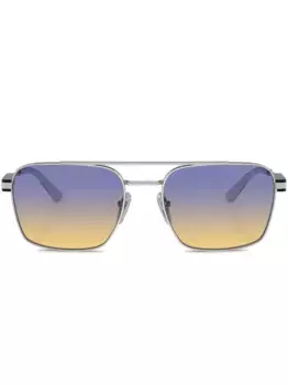 Солнцезащитные очки в квадратной оправе Prada Eyewear, серебяный
