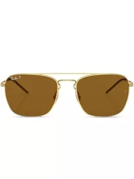 Солнцезащитные очки в квадратной оправе Ray-Ban, золотистый