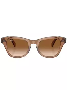 Солнцезащитные очки в квадратной оправе Ray-Ban, коричневый