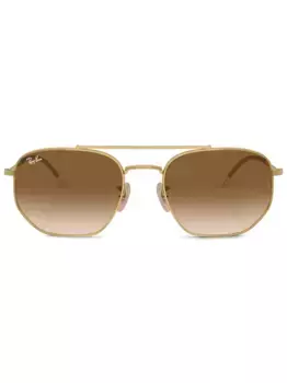 Солнцезащитные очки в квадратной оправе Ray-Ban, золотой